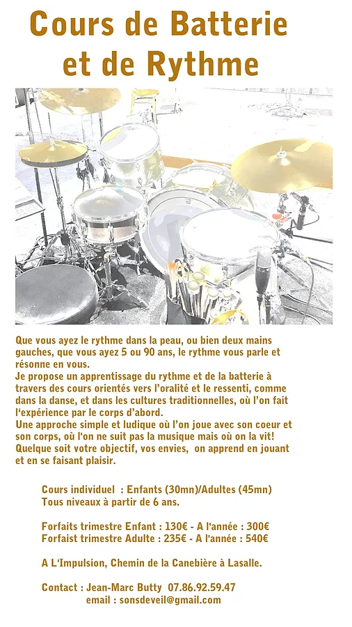 Cours de Batterie et de Rythme